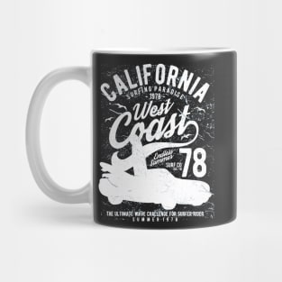 California West Coast Vintage Surf Beach Vacation Mug